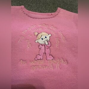 Vintage Daughter Toddler Sweatshirt 18 Mos. 
New Without Tags Embroidered Pink